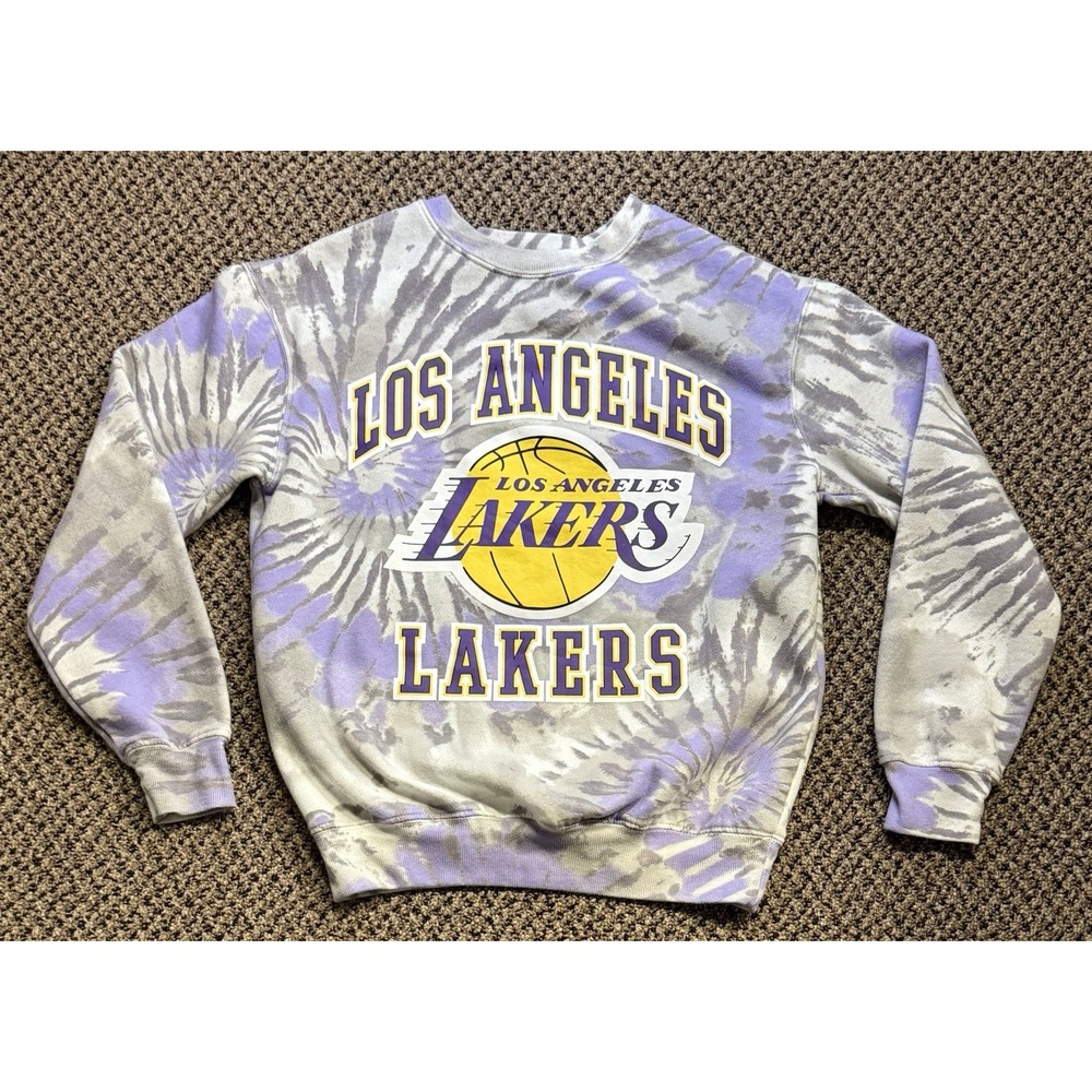 Los Angeles Lakers Crew Neck Women's Size XS Purple Tie Dye Graphic Sweatshirt